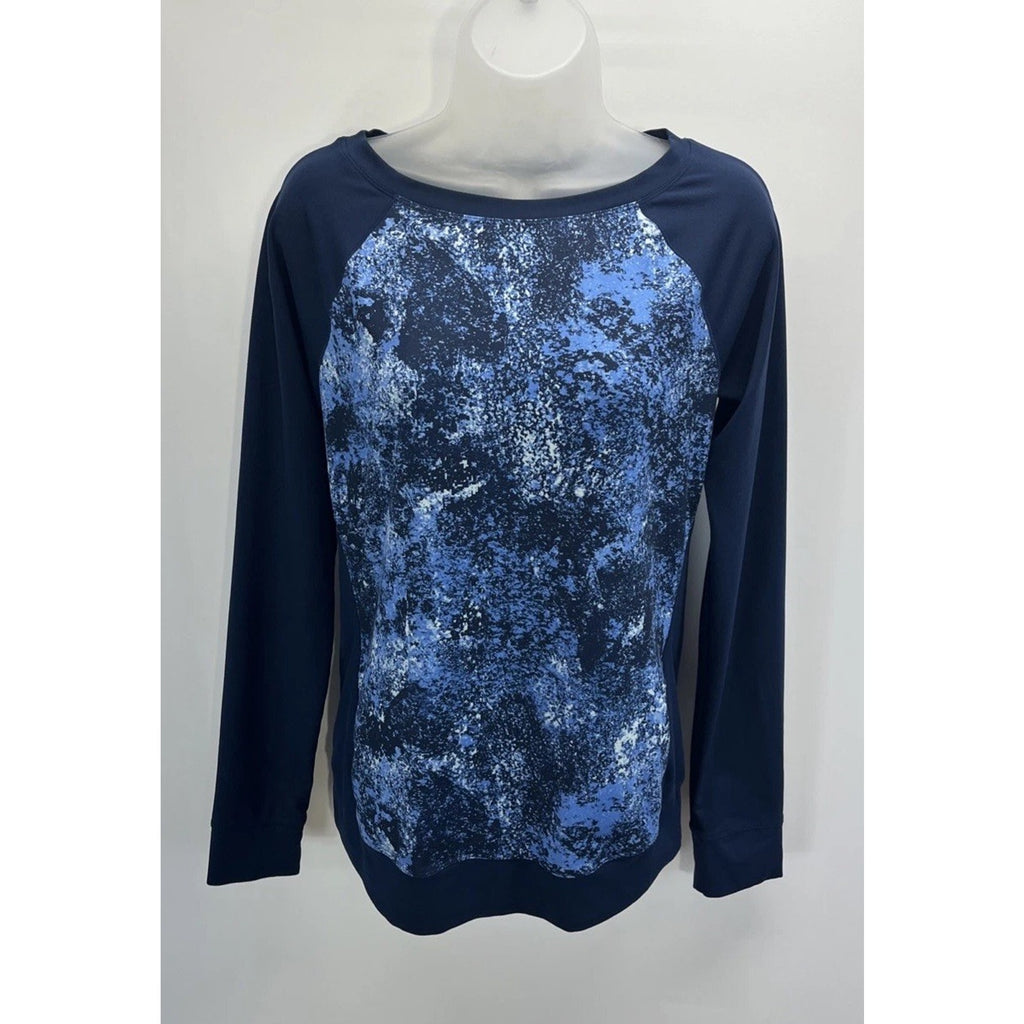 Under Armour UA StudioLux Take-A-Chance Crew Blue Long Sleeve Top Women's S