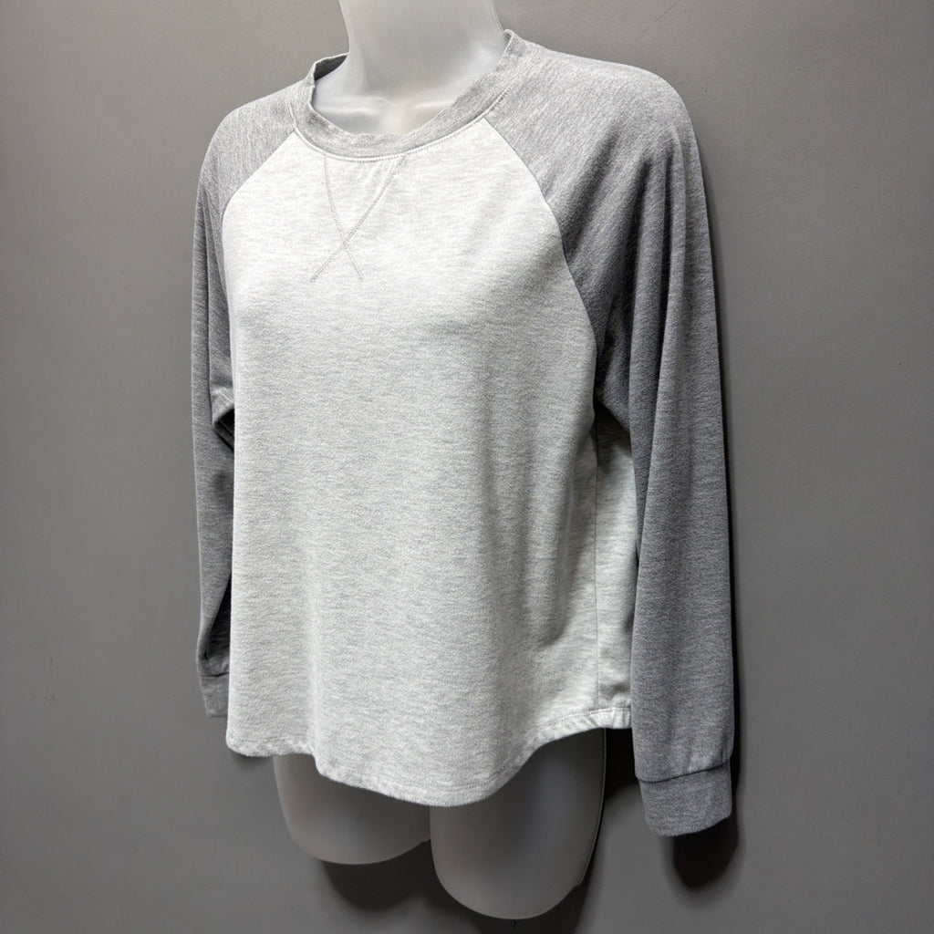 Urban Romantics Top Womens Small Gray Pullover Crew Neck Long Sleeve NWOT