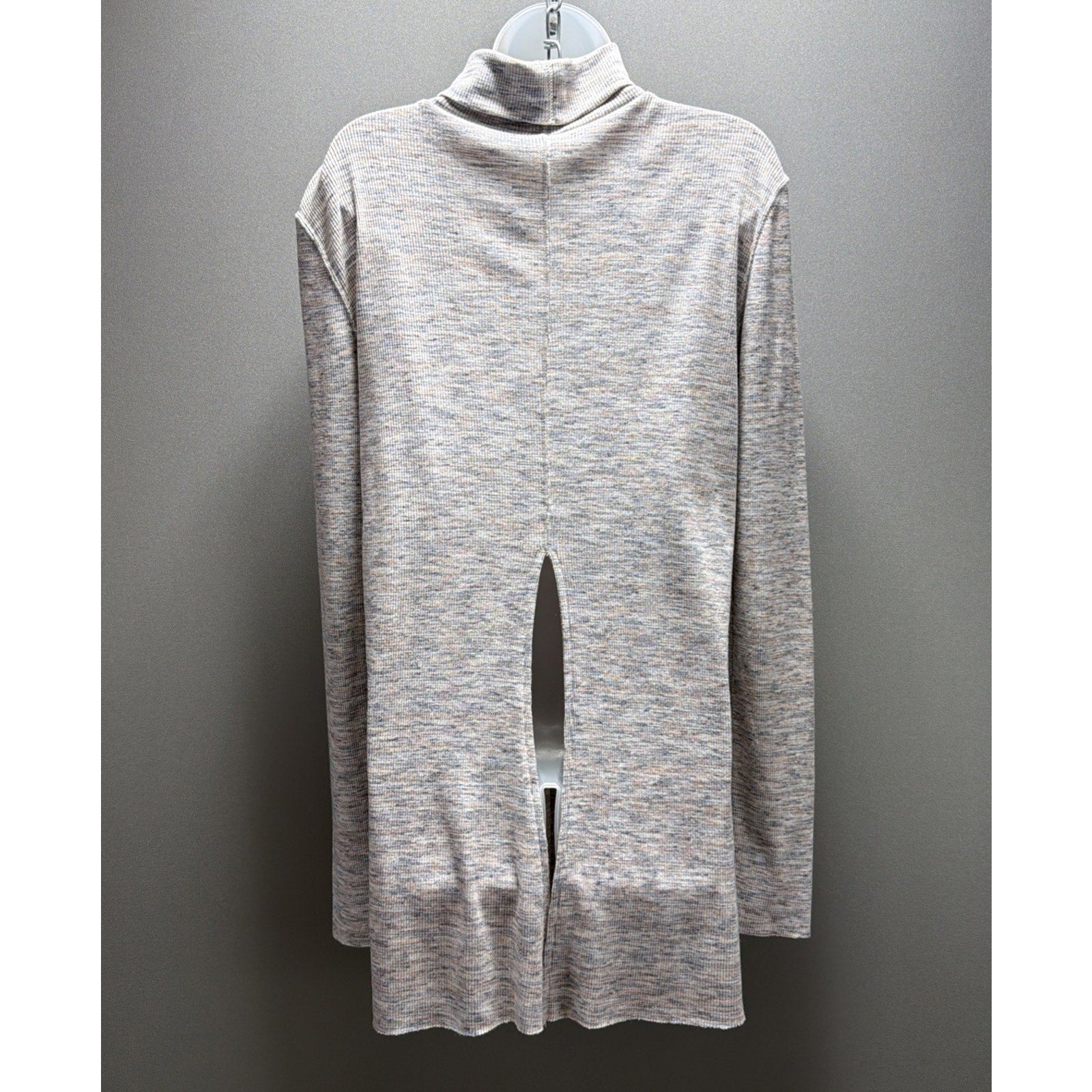 WE THE FREE PEOPLE Pullover Womens Small Heather Gray Stone Cold Split Back Top