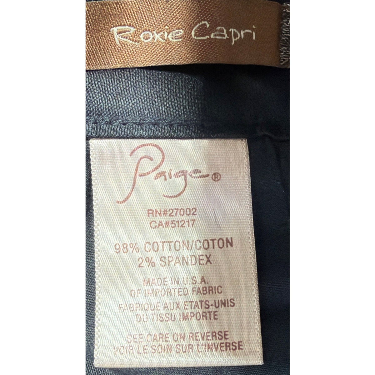 Paige Roxie Capri jeans size 27 Womens Dark Wash Black Denim NWOT 29x26