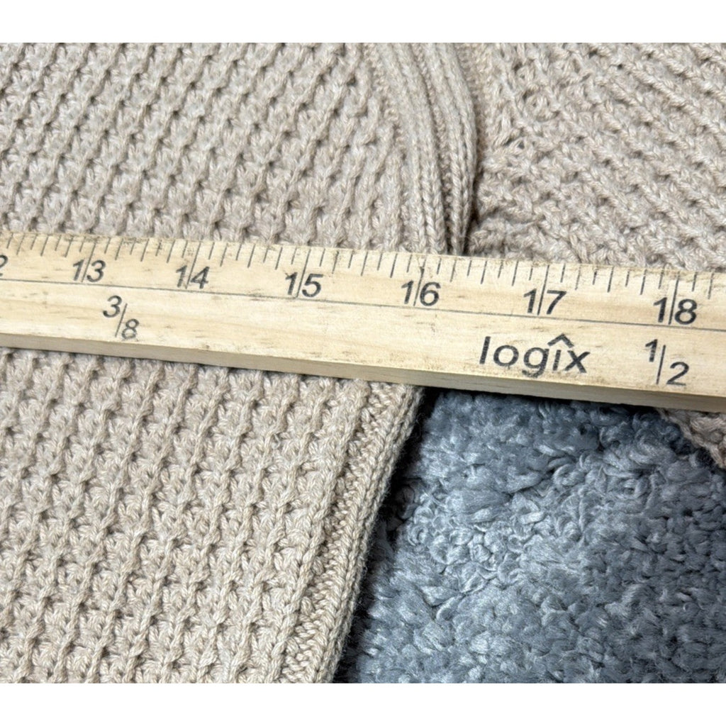 Banana republic women’s beige cashmere blend waffle knit sweater Soft Cozy M