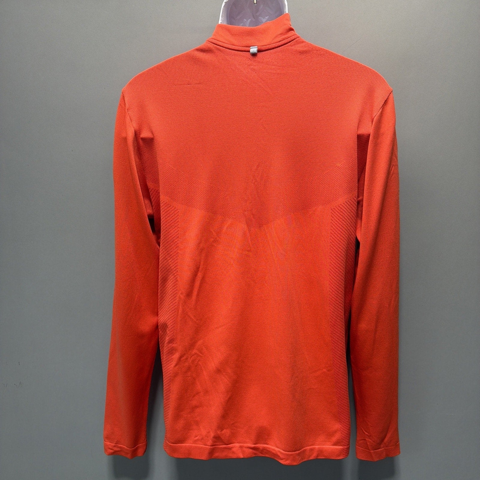 Nike Dri Fit Golf Long Sleeve 1/4 Zip Pullover Sweat Shirt Size Medium Orange