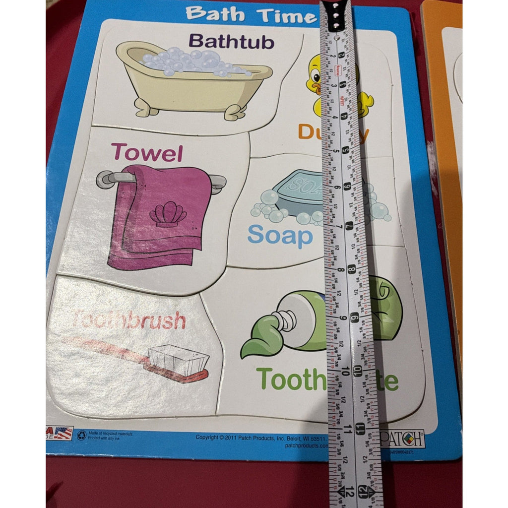 2 Pack Puzzles for Ages 1 1/2 & Up, 4-6Pieces Each: Bath, Beach & Play Time