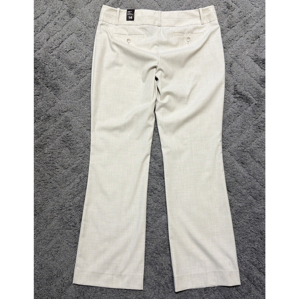 The Limited Cassidy Fit Dress Pants Women's Size 14 R Beige Bootcut Career NWT