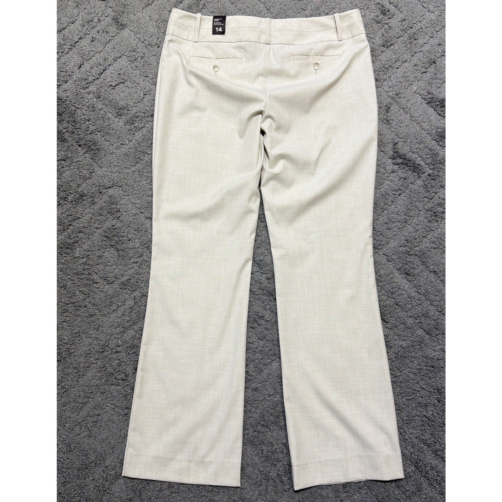 The Limited Cassidy Fit Dress Pants Women's Size 14 R Beige Bootcut Career NWT
