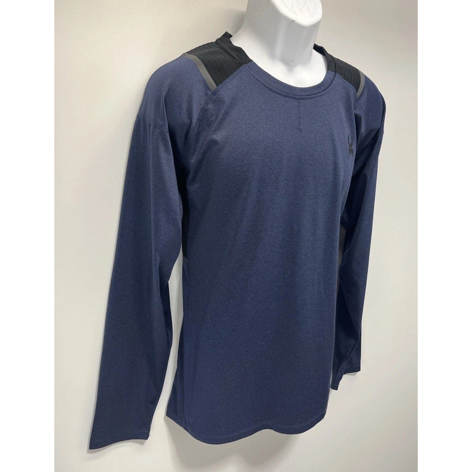 Spyder Men's Active Long Sleeve Shirt, Dust Navy Heather, S