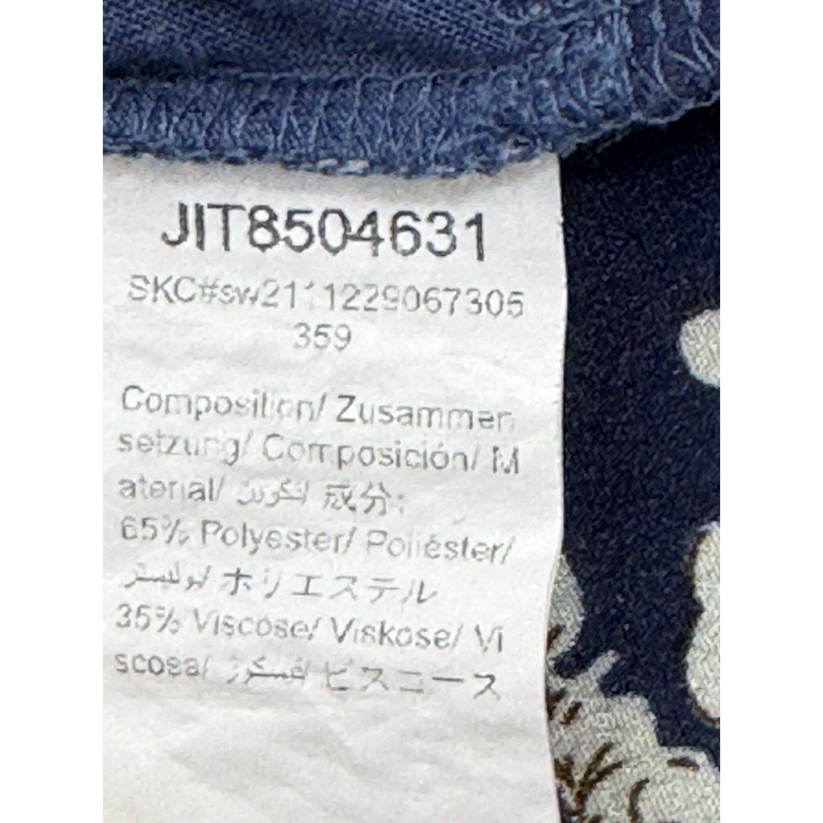 Emery Rose Blue Short Sleeve Blouse Shirt Women’s Size Medium Layered Floral