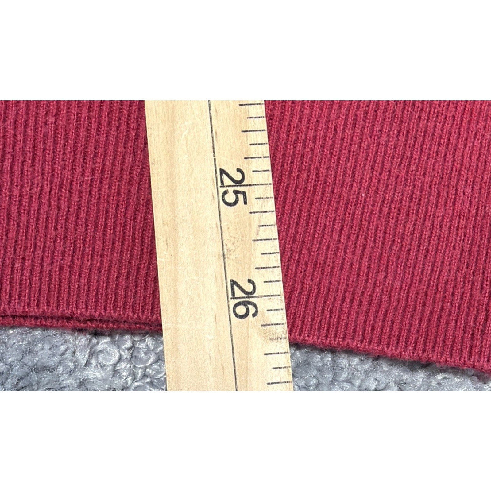 Orvis Sweater Mens L Red Cotton Silk Cashmere V Neck Knit Pullover Soft Preppy