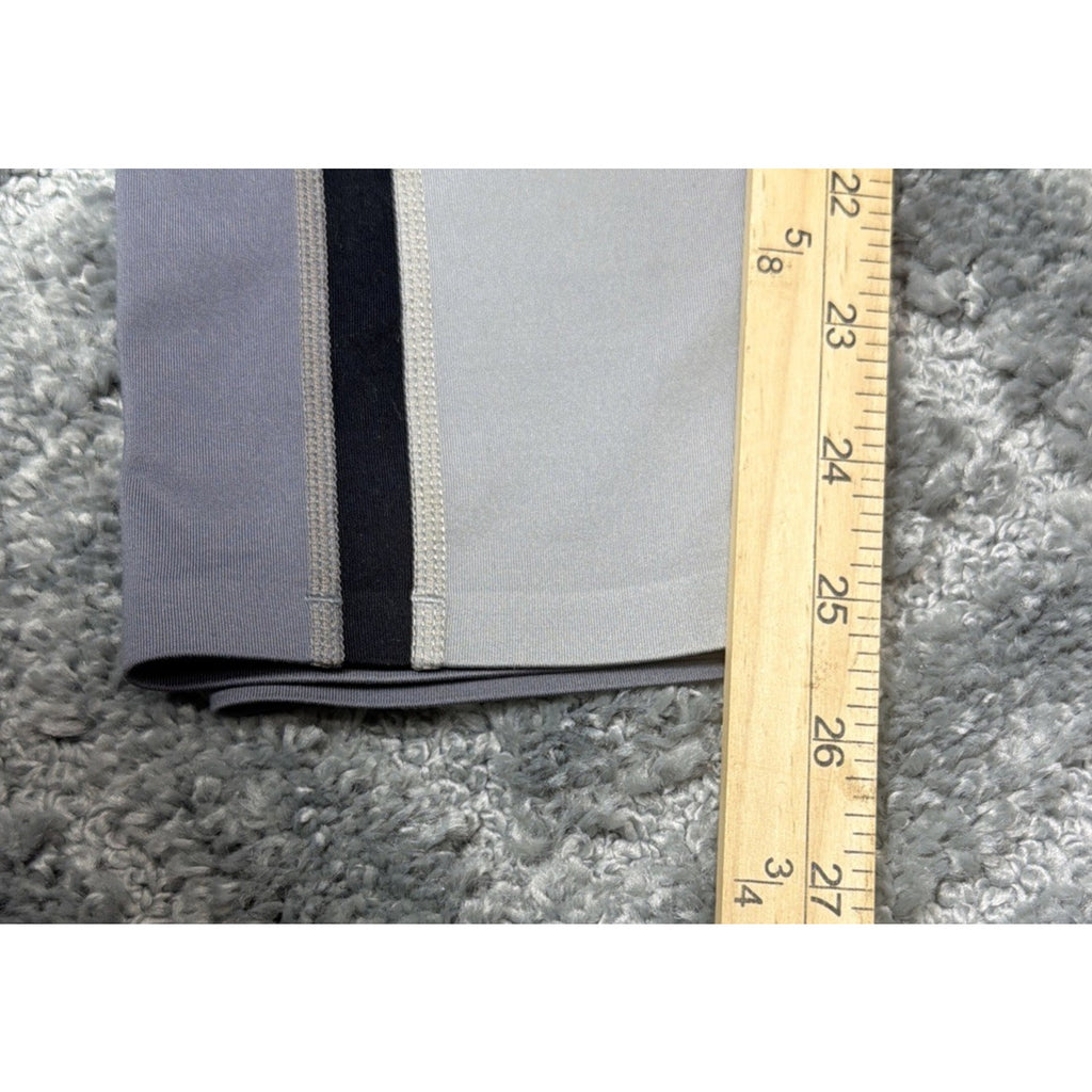 Athleta 7/8 Ankle Leggings Colorblock Gray Black Size M Womens Yoga Running