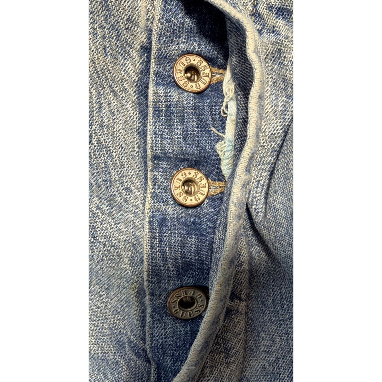 VINTAGE GUESS HIGH RISE BAGGY BUTTON FLY JEANS WOMEN 31 Made USA Measure 29x31
