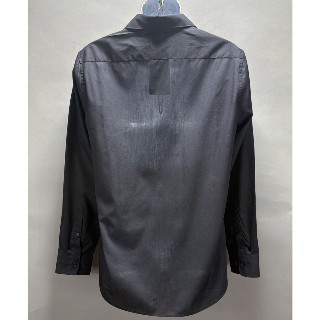 H&M Regular Fit Cool Down Tech Button Down Shirt Men's Small NWT Black
