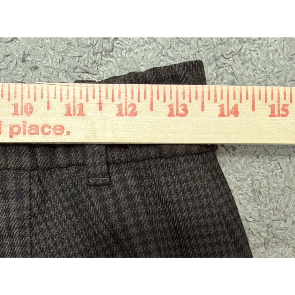 Gap High Rise Wide Leg Pants Black Plaid Womens 4 Long Twill Stretch Trouser NWT