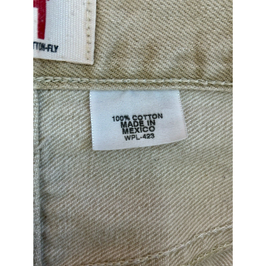 Levi's 501 XX Button Fly Straight Leg Beige Denim Jeans Mens Size 36 x 32 Redtab