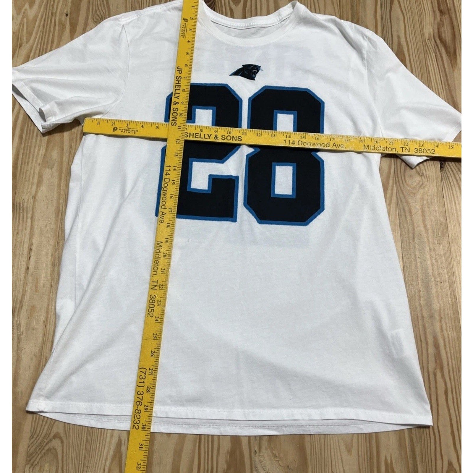 Nike J Stewart Carolina Panther's Jersey T-Shirt & Panther Back & Front Size XL