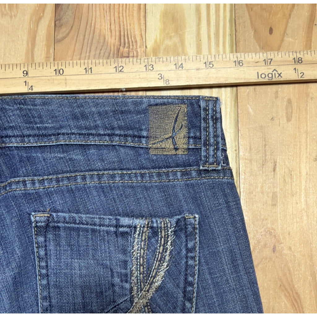 Women's Los Angeles iT Jeans Sophie Y2K Flare 28 Stretch (30x33) Embroidered