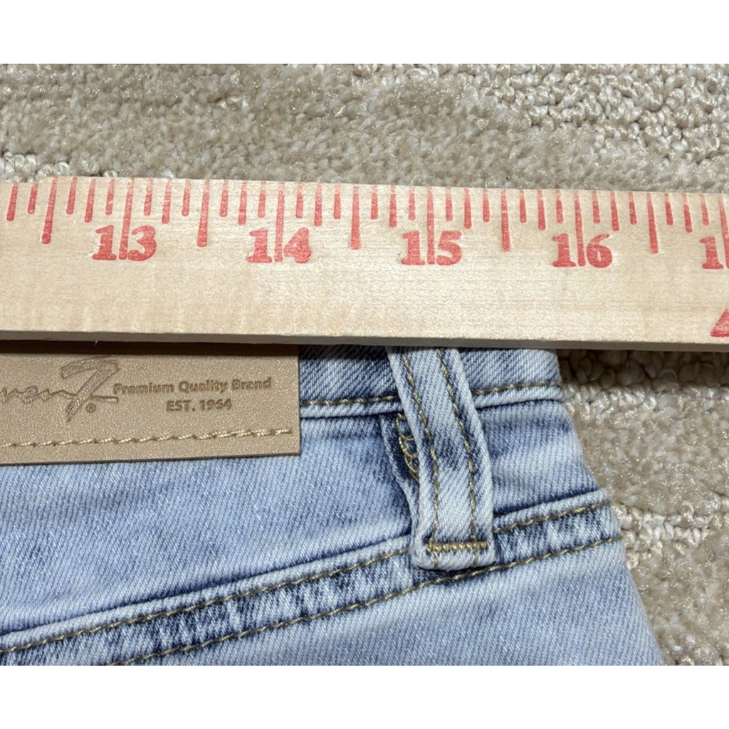 NWT Seven7 Jeans Relaxed Bermuda Shorts Mid Rise Cuffed Hem Size 6