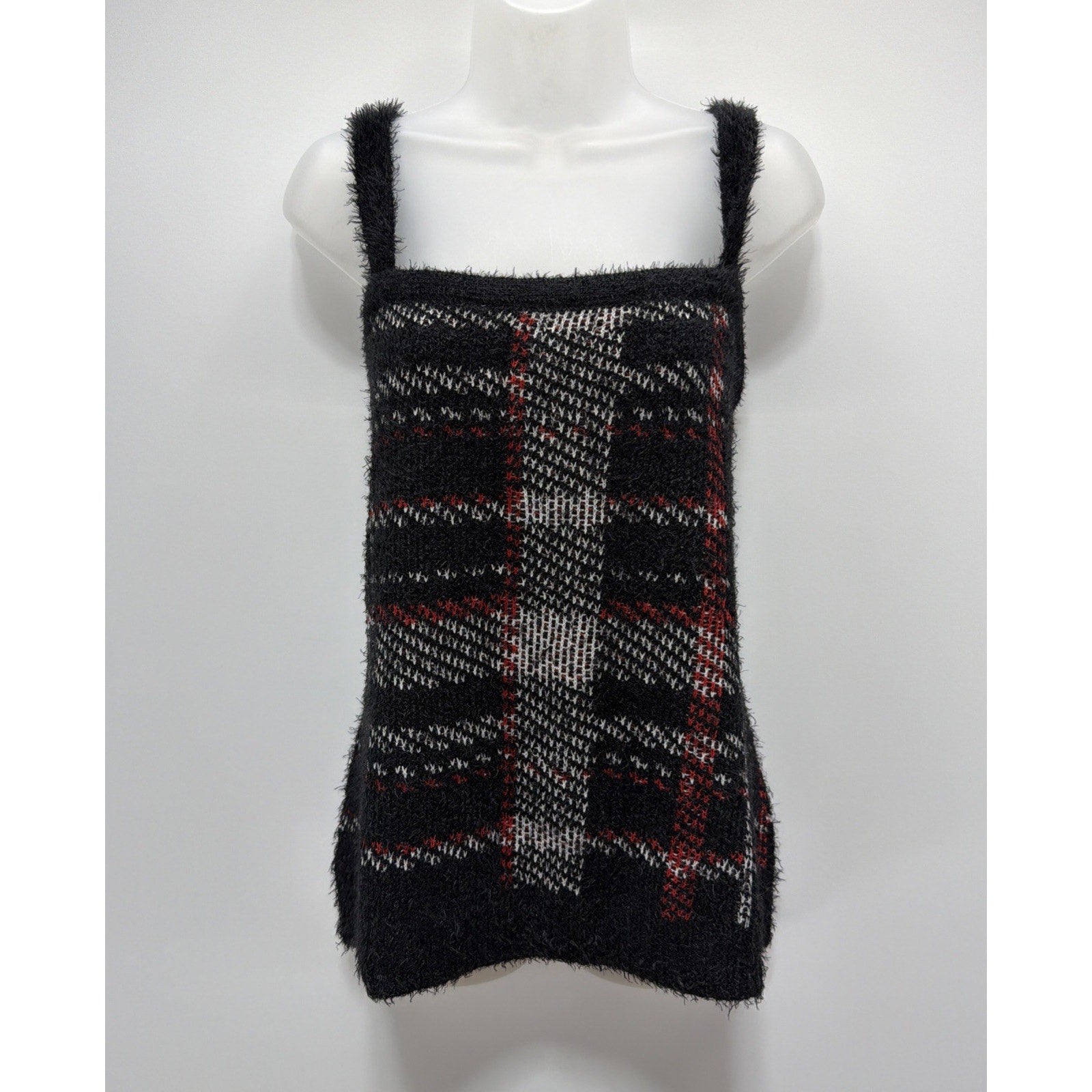 NWT Lane Bryant Classic Plaid Jacquard Tank Sweater Sz 18/20 Square Neck Top