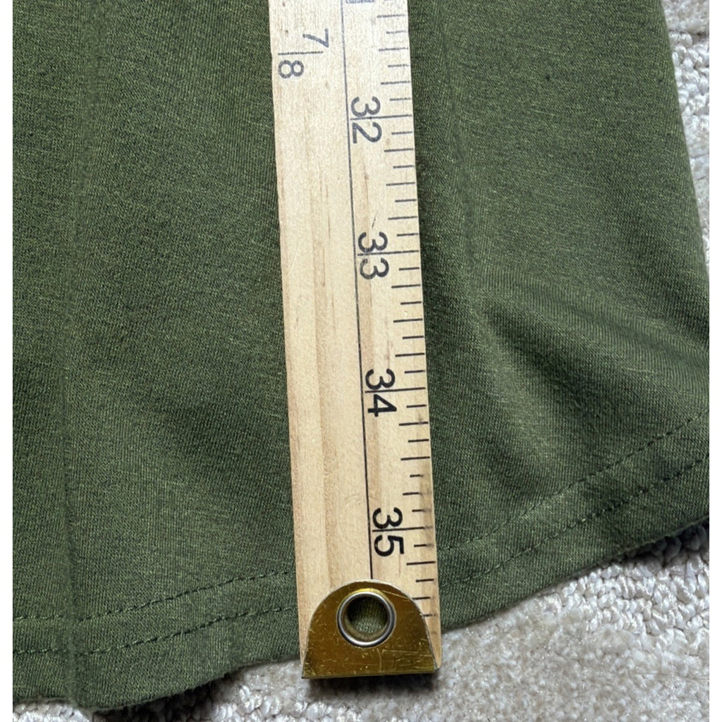 T-SHIRT DRESS Green Swing Size Small Pockets Stretch