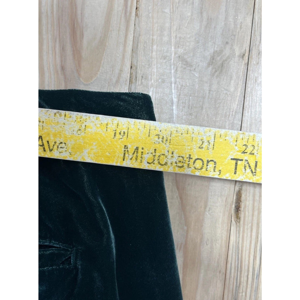 Old Navy Velvet Pants Womens XL Green Taylor Wide Leg Trouser High Waist NWT