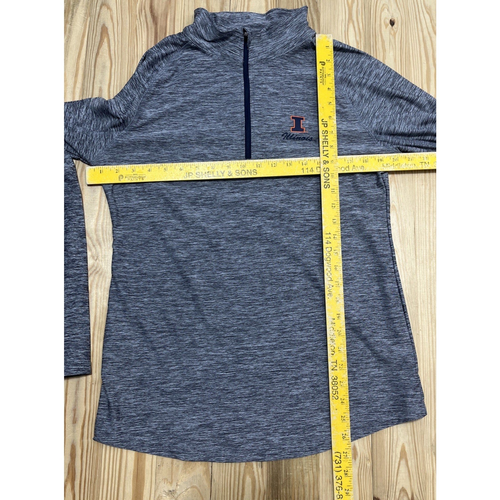 Illinois Fighting Illini Colosseum 1/4 Zip Pullover Women’s Sz XL EUC