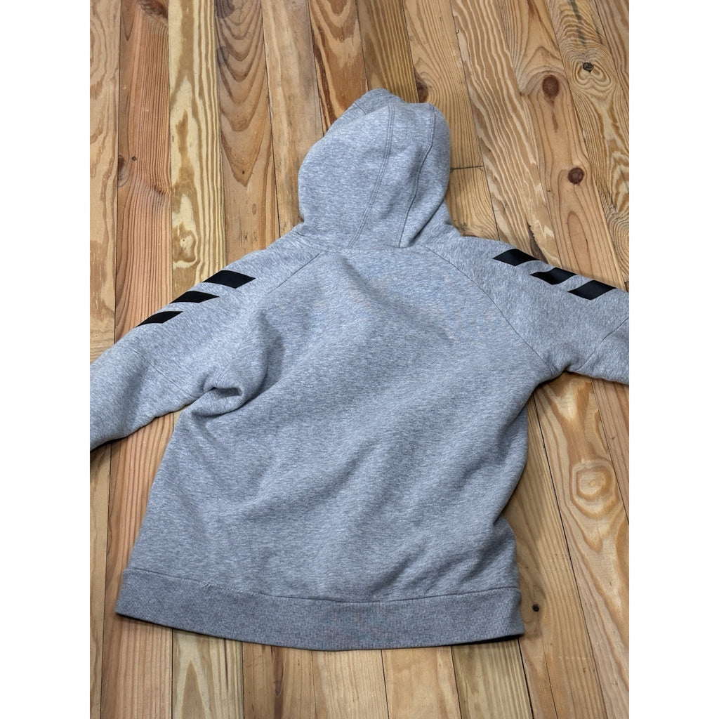 Adidas’s Youth Tech Fleece Grey Black Logo Hoodie Size X-Large 18/20 Pullover