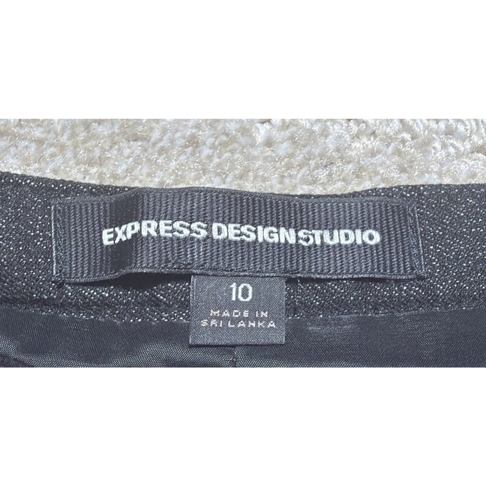 Express Design Studio Skirt Womens Sz 10 Office Career Pencil Gray Slit Back