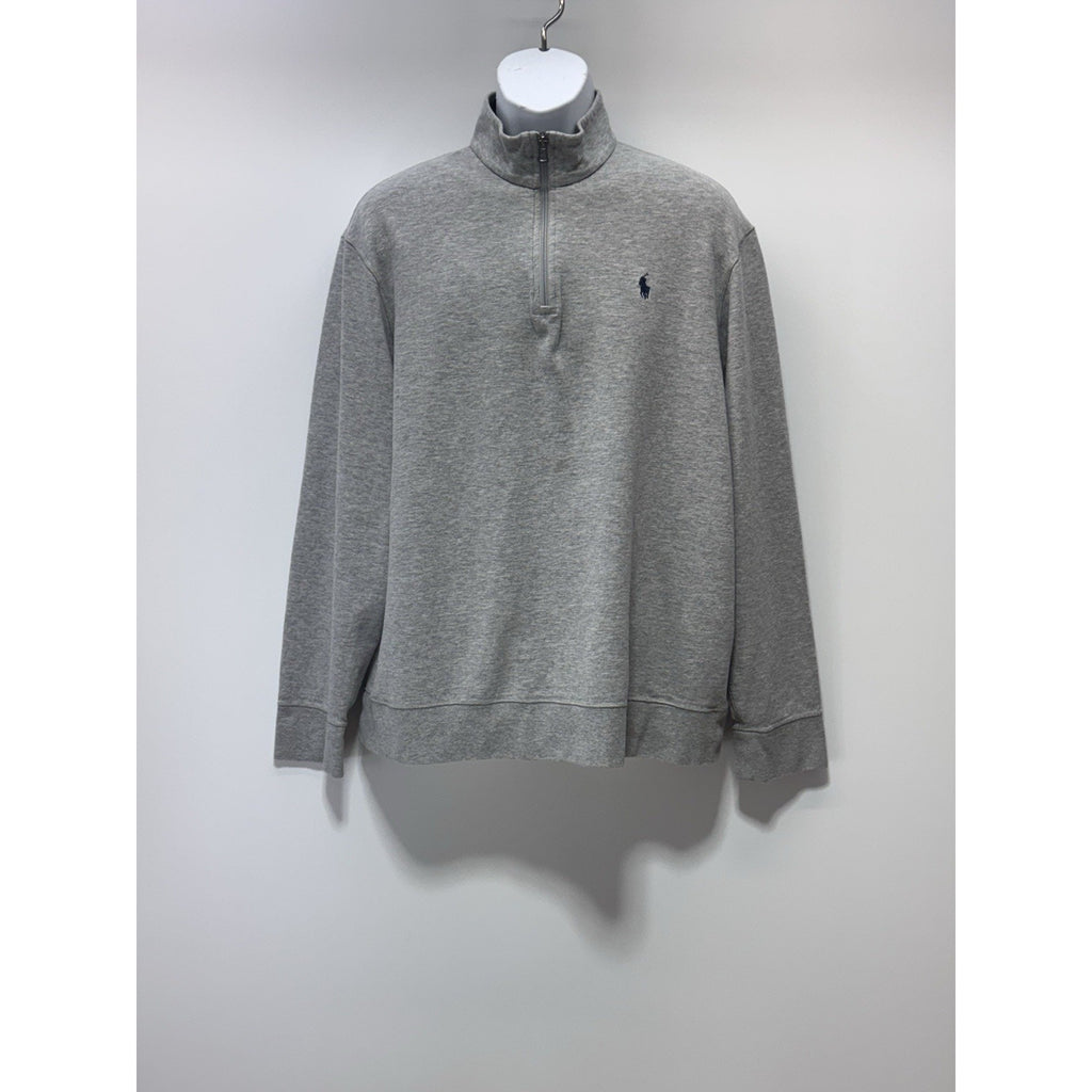 Polo Ralph Lauren 1/4 Zip Long Sleeve Heather Gray Pullover Men’s Size XL