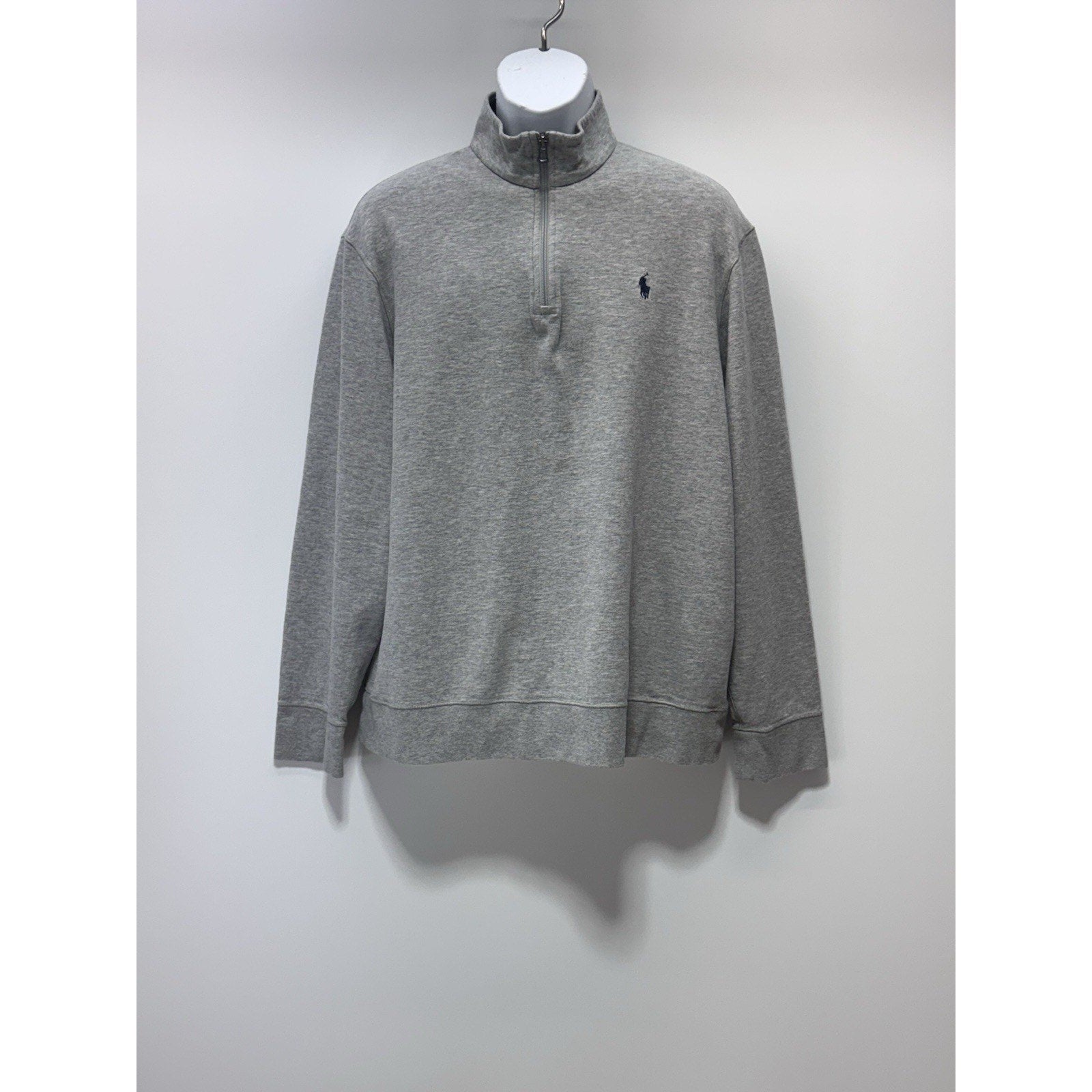 Polo Ralph Lauren 1/4 Zip Long Sleeve Heather Gray Pullover Men’s Size XL