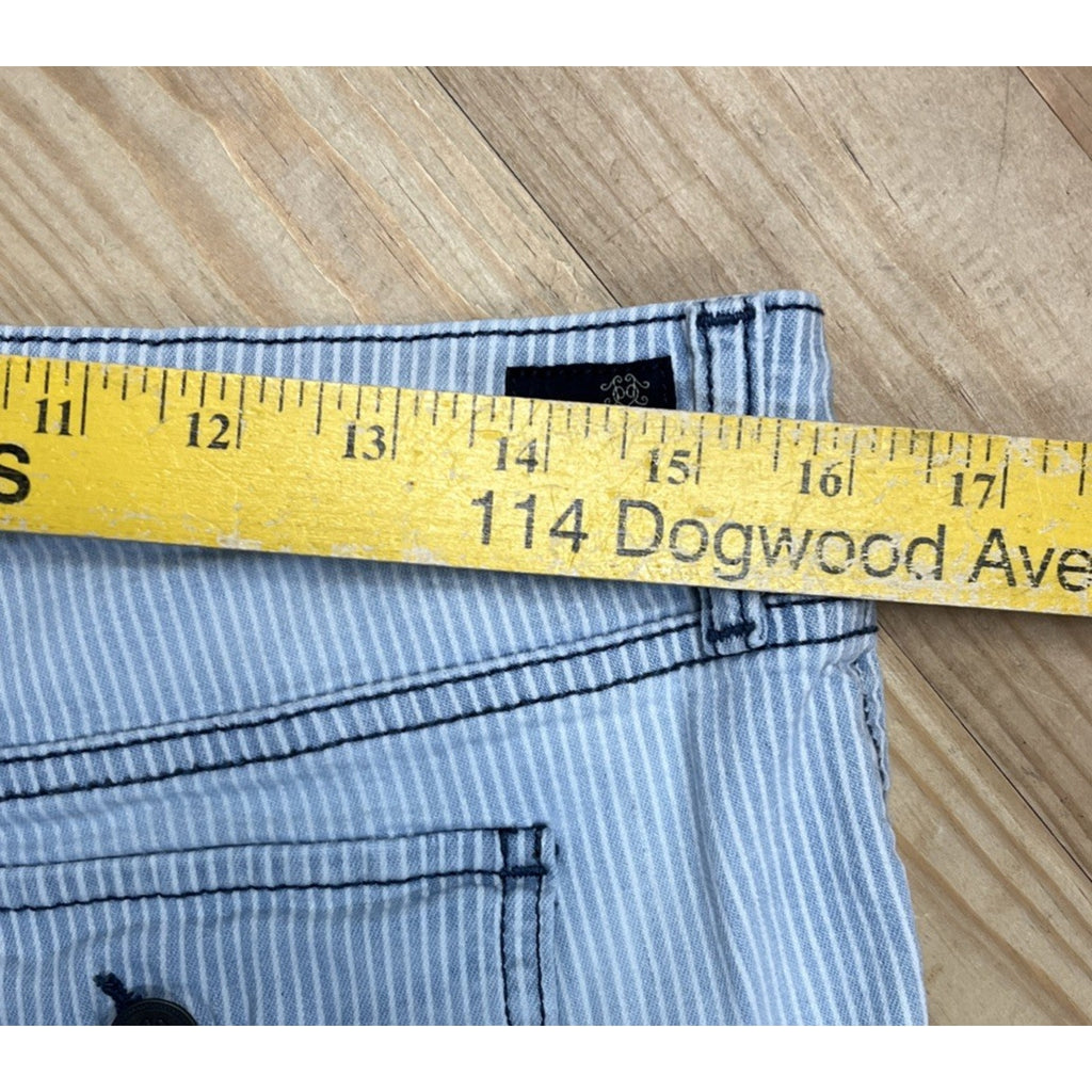 Jessica Simpson Denim Cut Off Stripe Shorts Size 30