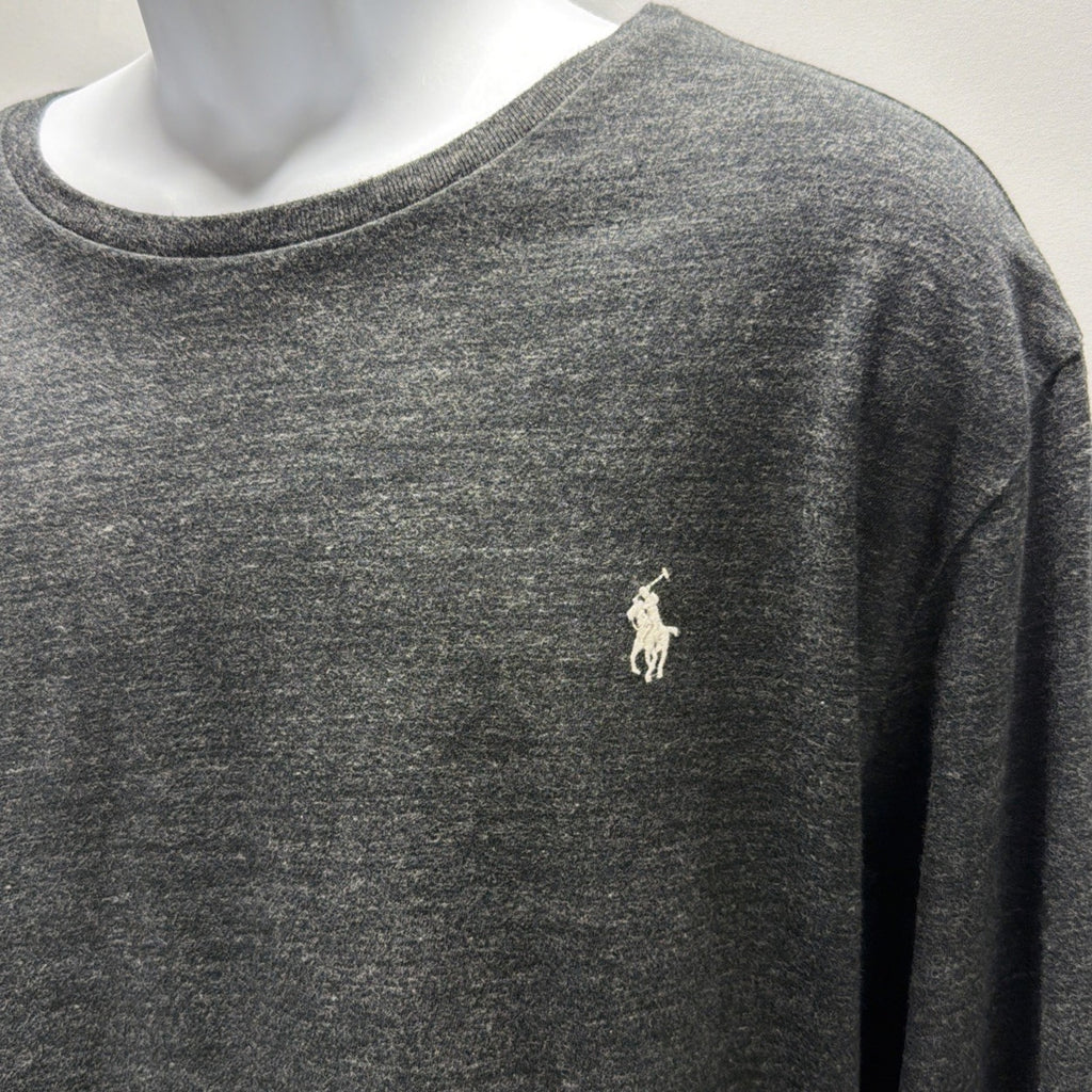 Polo Ralph Lauren Long Sleeve Shirt Heather Charcoal Grey Men's XL Mint Cond