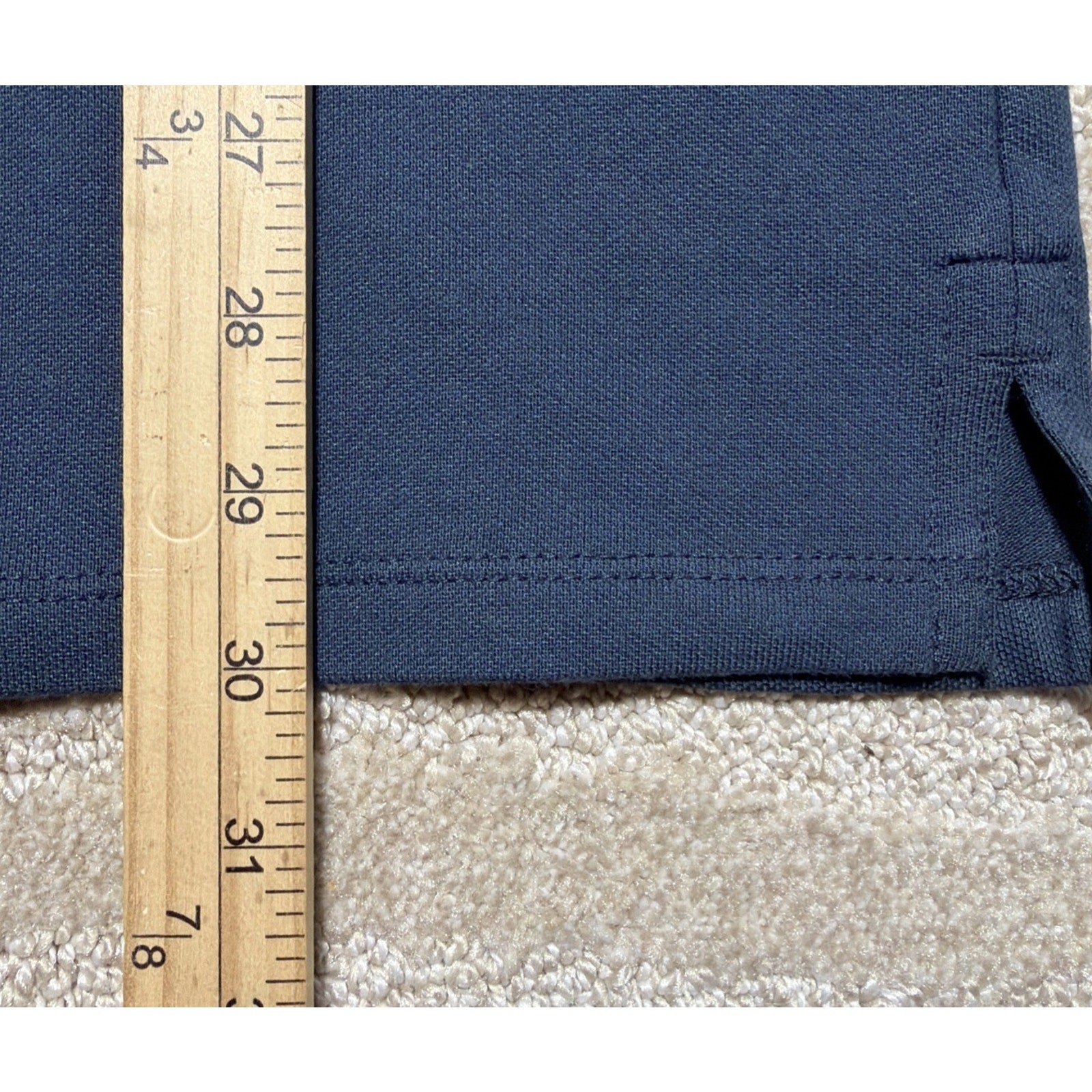 Calvin Klein 1/4 Zip Tech Polo Mens XL Blue Solid Polo Shirt Short Sleeve Logo