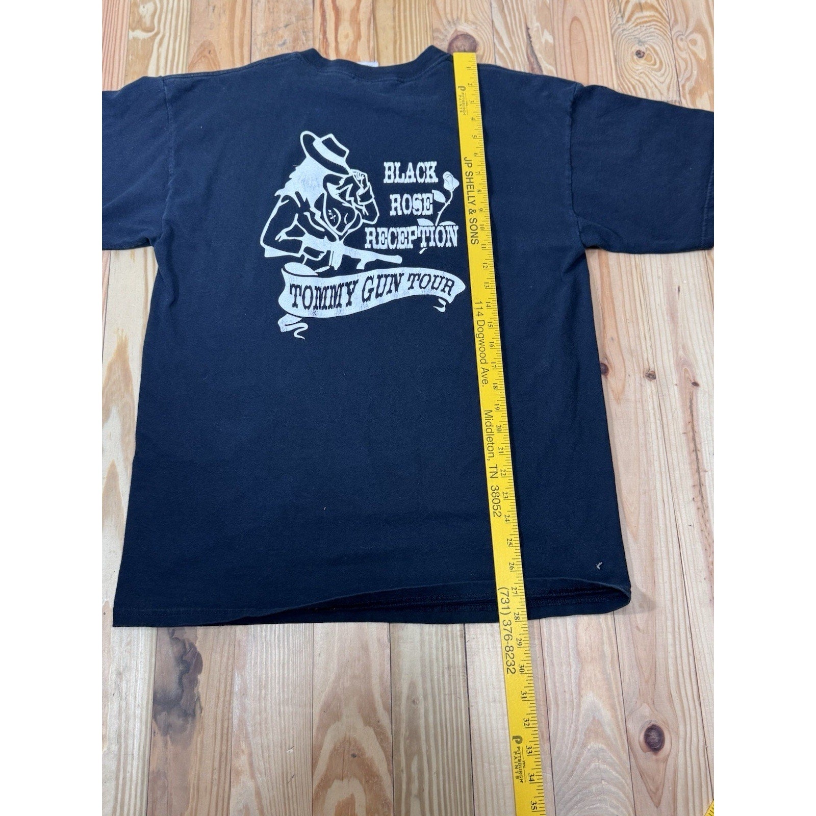 Black Rose Reception, Tommy Gun Your Men’s Large T-shirt Black Rose