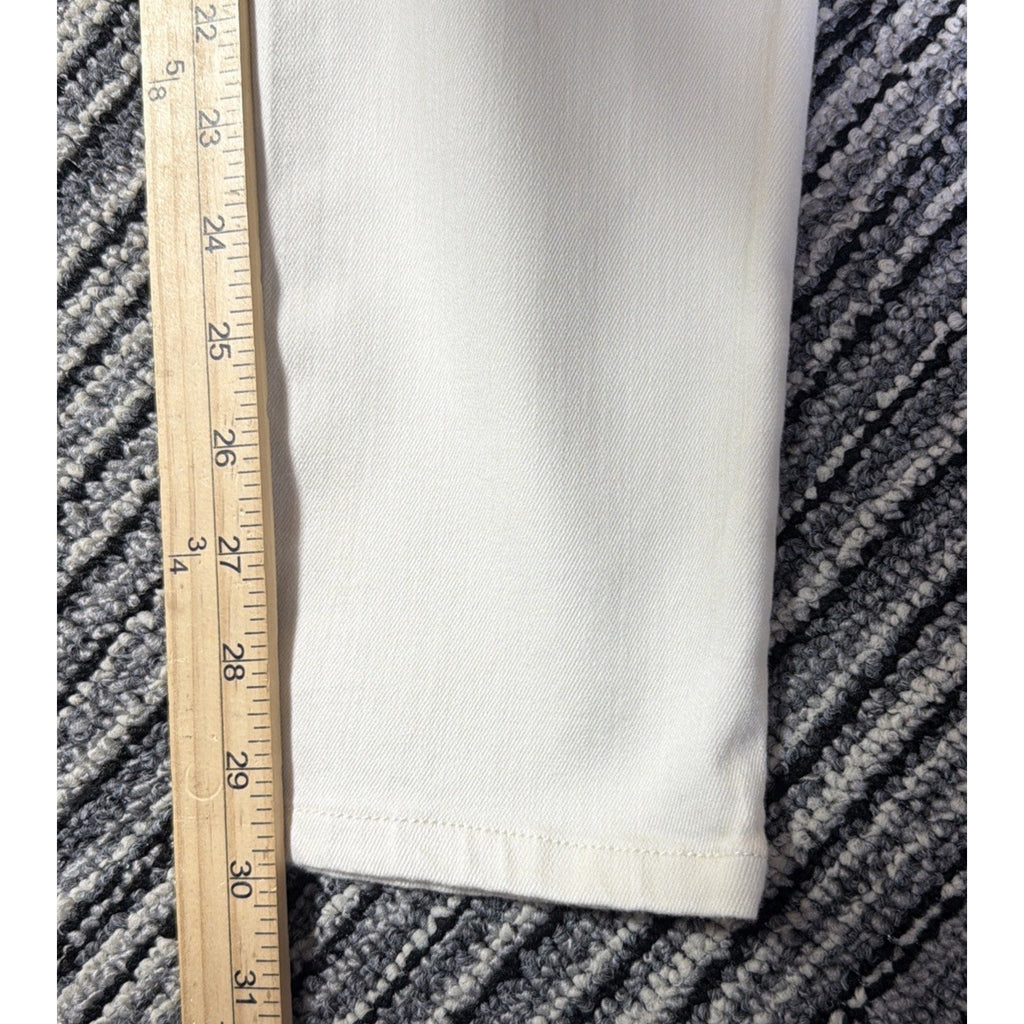 LRL RALPH LAUREN Ivory Cream Wide Band Modern Leggings Stretch Jeans Pants 8