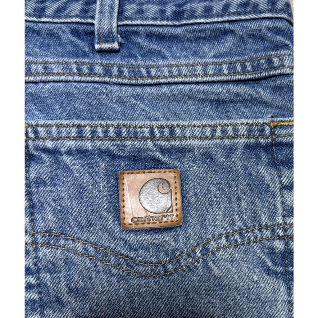 Carhartt B17 DST Relaxed Fit Straight Leg Jeans Mens 34x28 Workwear Blue Denim
