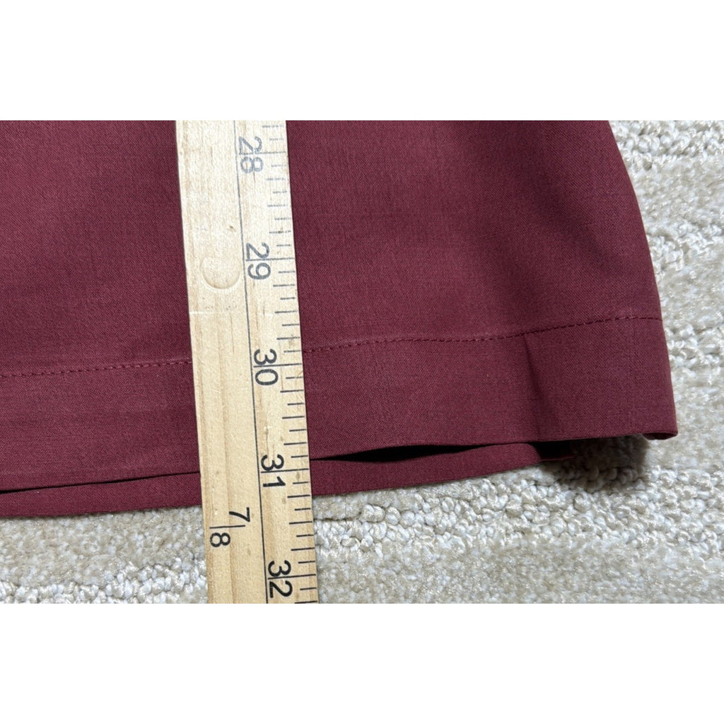Tulliano Luxury 100% Silk Shirt Mens L Wine Red Button Front Long Sleeve NWT