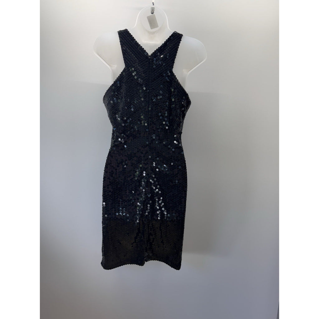 NITELINE Vintage Black Sequin Sleeveless Sheath Dress Women’s Size 12