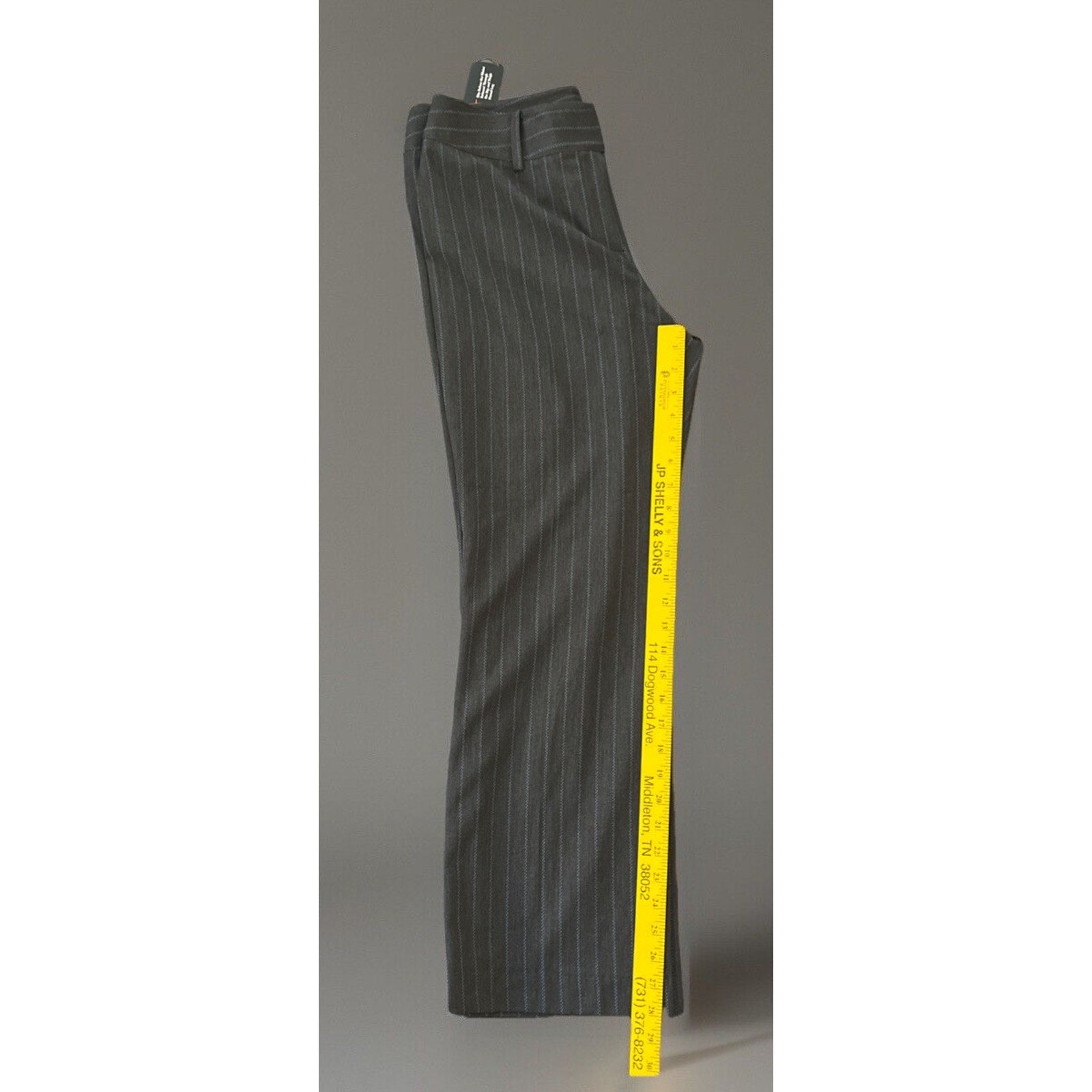 NWT Women's STYLE & CO. Sz 10 RELAXED Gray STRETCH POLYESTER PANTS Leg 28 FLARE