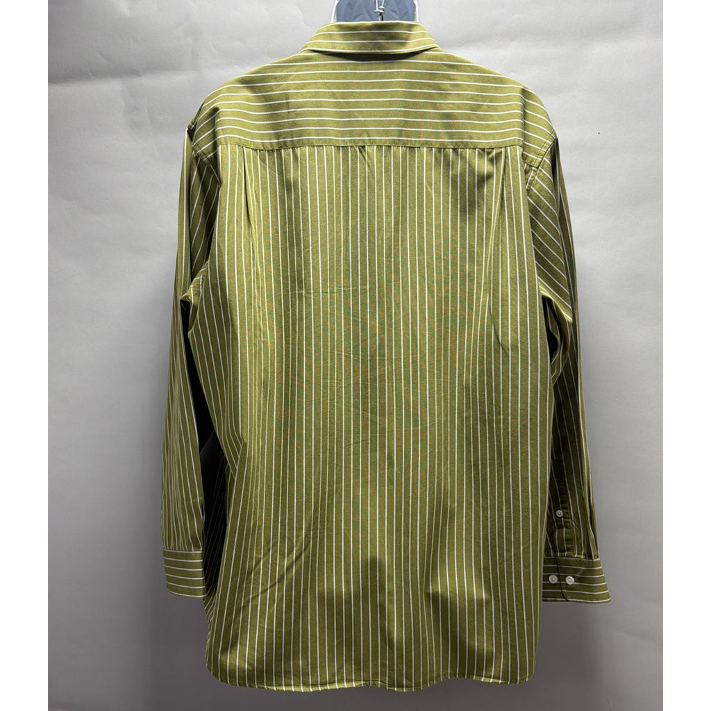 Express Y2K Men's Size XL 100% Cotton Long Sleeve Button Up Dress Shirt Pocket