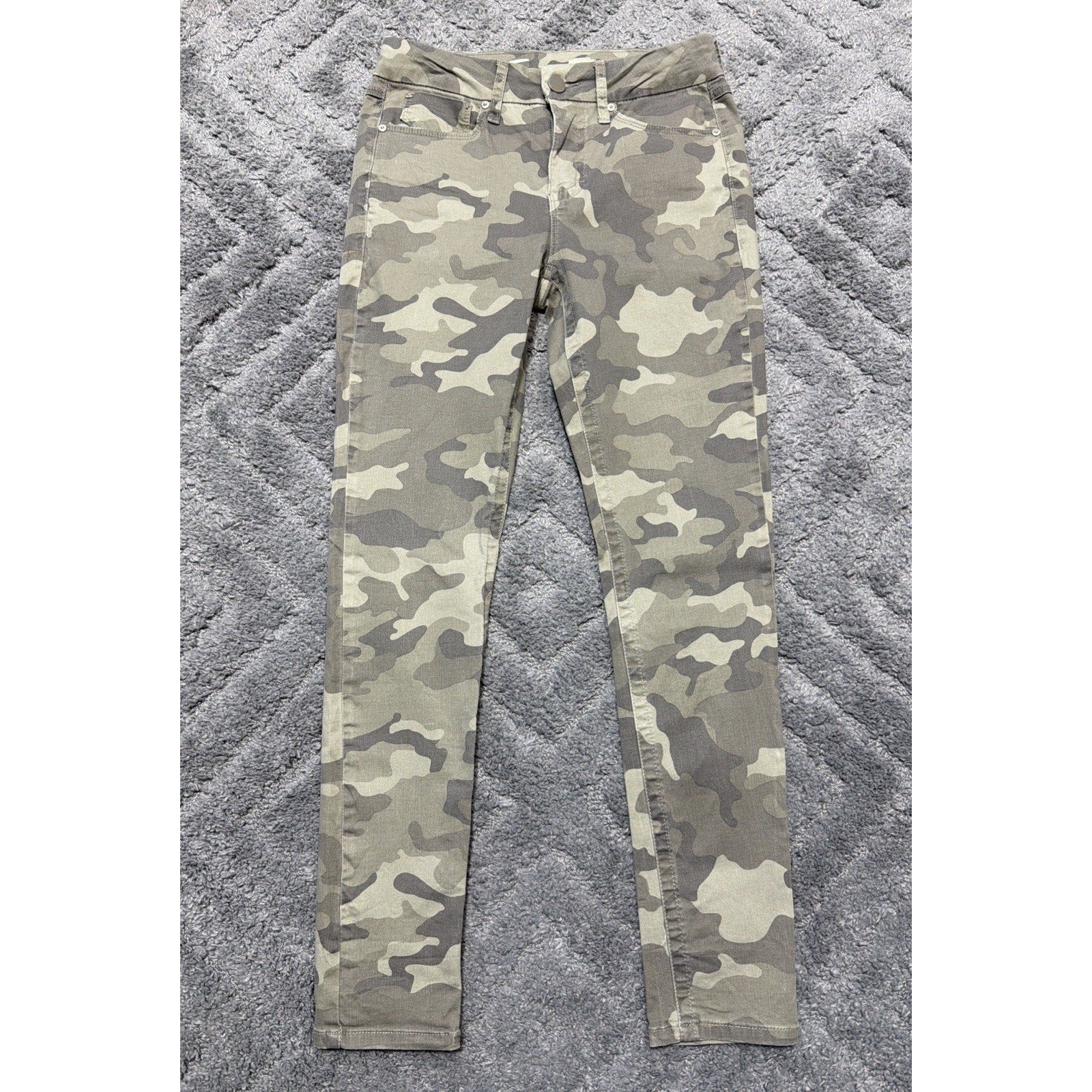 Seven7 High Rise Skinny "Tummyless" Camo Jeans Stretch Denim Skater Women's 4