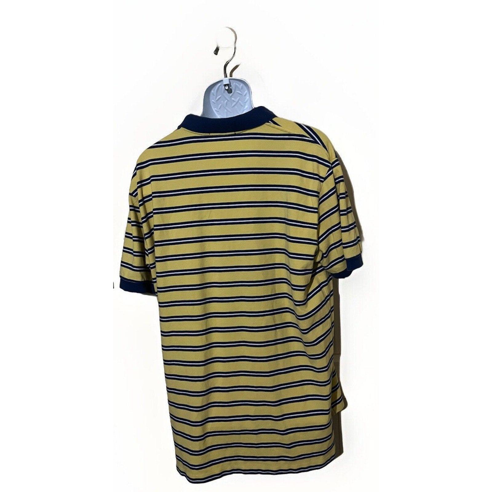 Polo By Ralph Lauren Men's Yellow/Navy Striped Short Sleeve XL