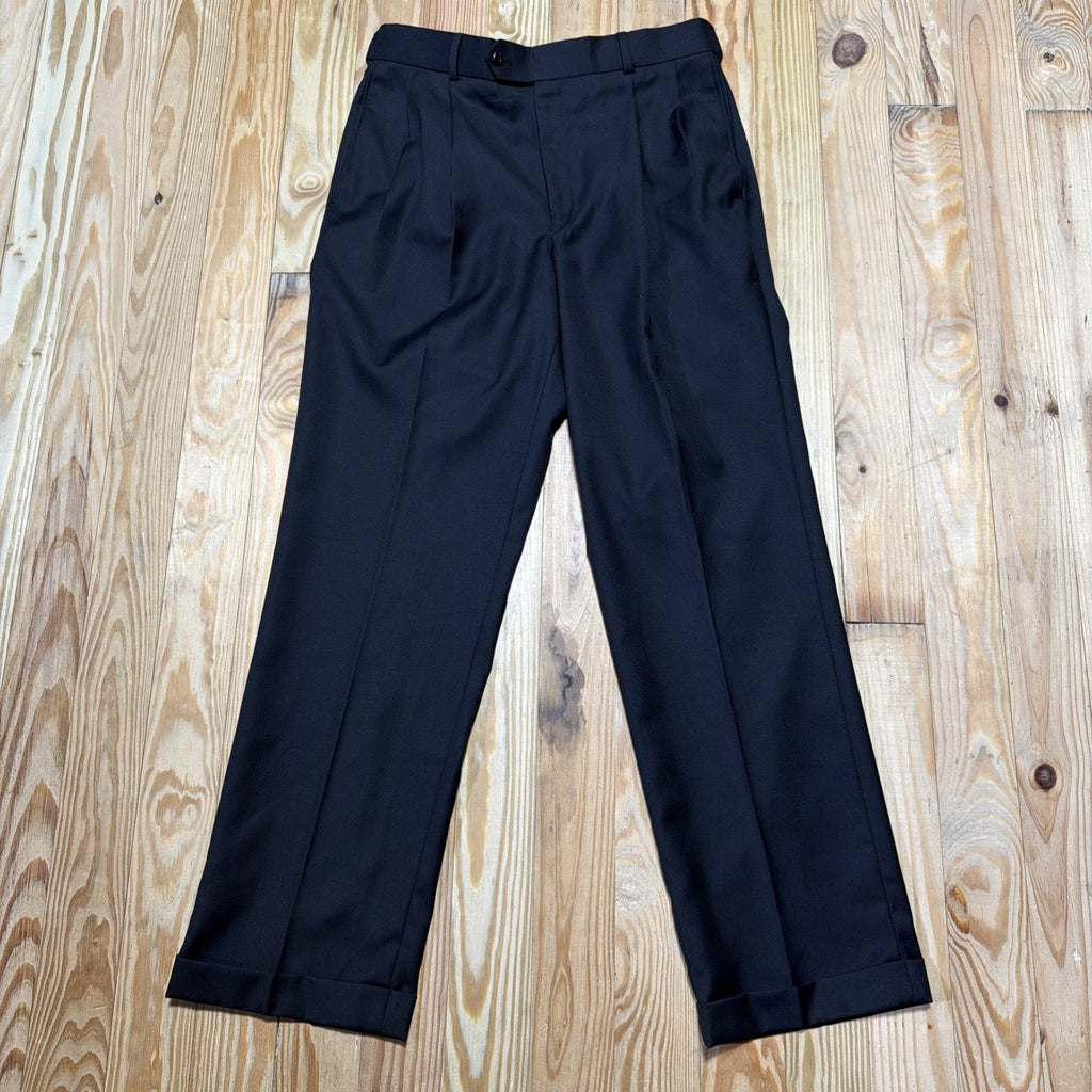 Stafford Ease Comfort Waistband Dress Pants Wool Blend Pleated Size 34x32 NWT