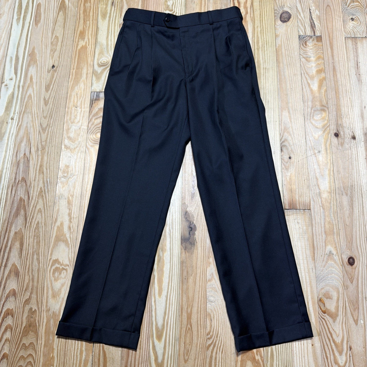 Stafford Ease Comfort Waistband Dress Pants Wool Blend Pleated Size 34x32 NWT