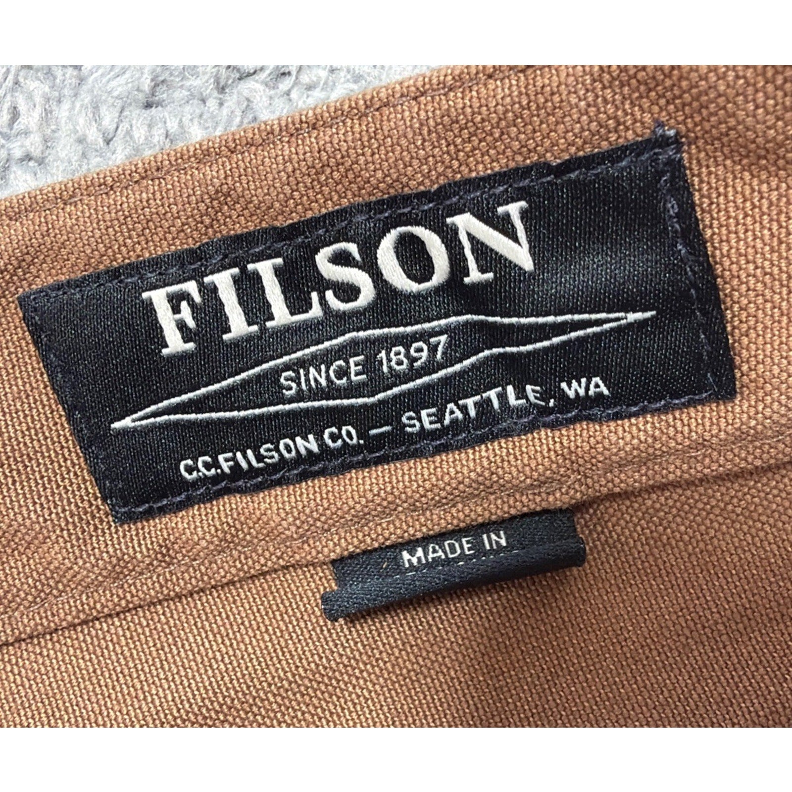 Filson Canvas Slim Leg Pants Partridge Size 8 Cotton Double Knee MSRP $150