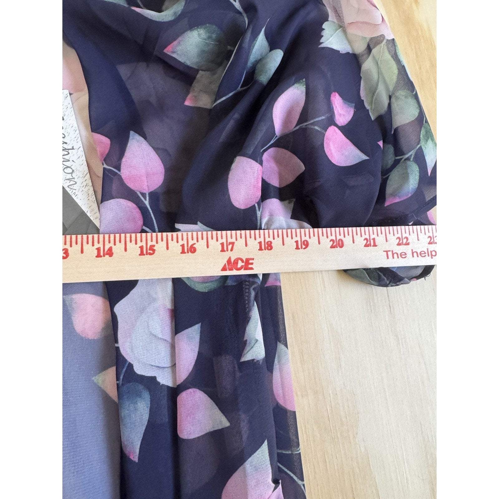 Womens Sheer Floral Kimono Cardigan Open Front Chiffon Boho Cover Up Black Pink