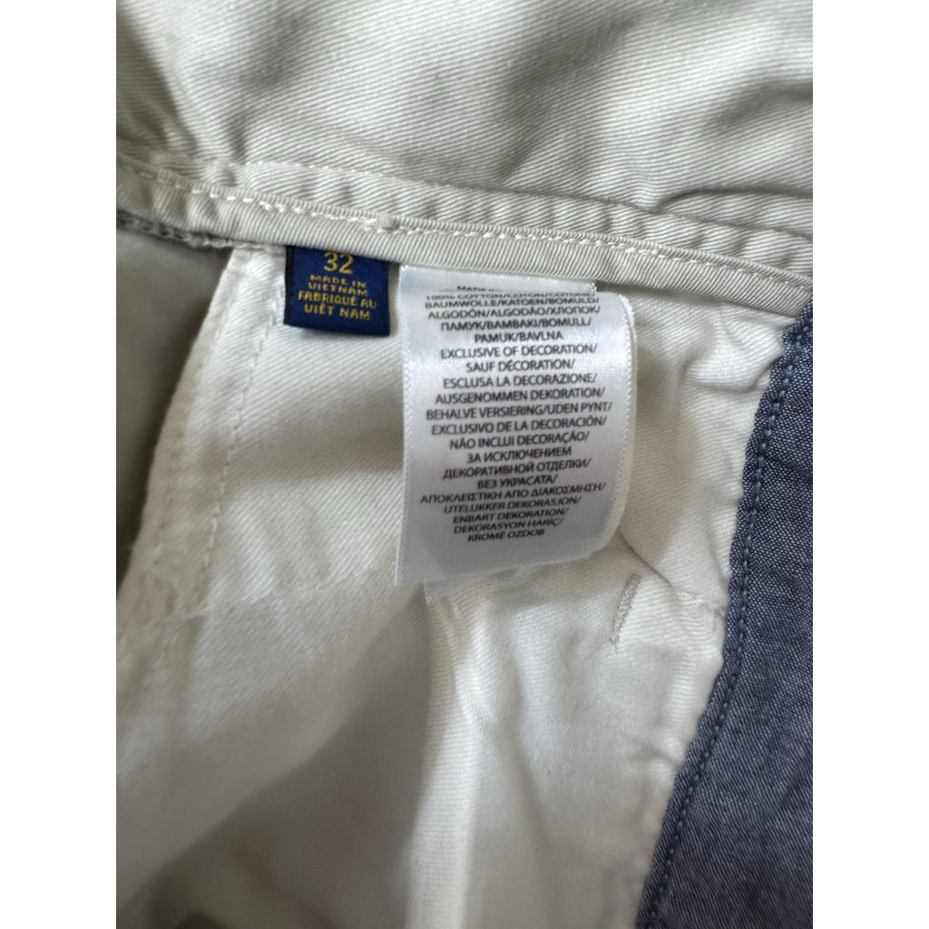 Polo Sport Ralph Lauren 100% Cotton Shorts Size Mens 32 Flat Front