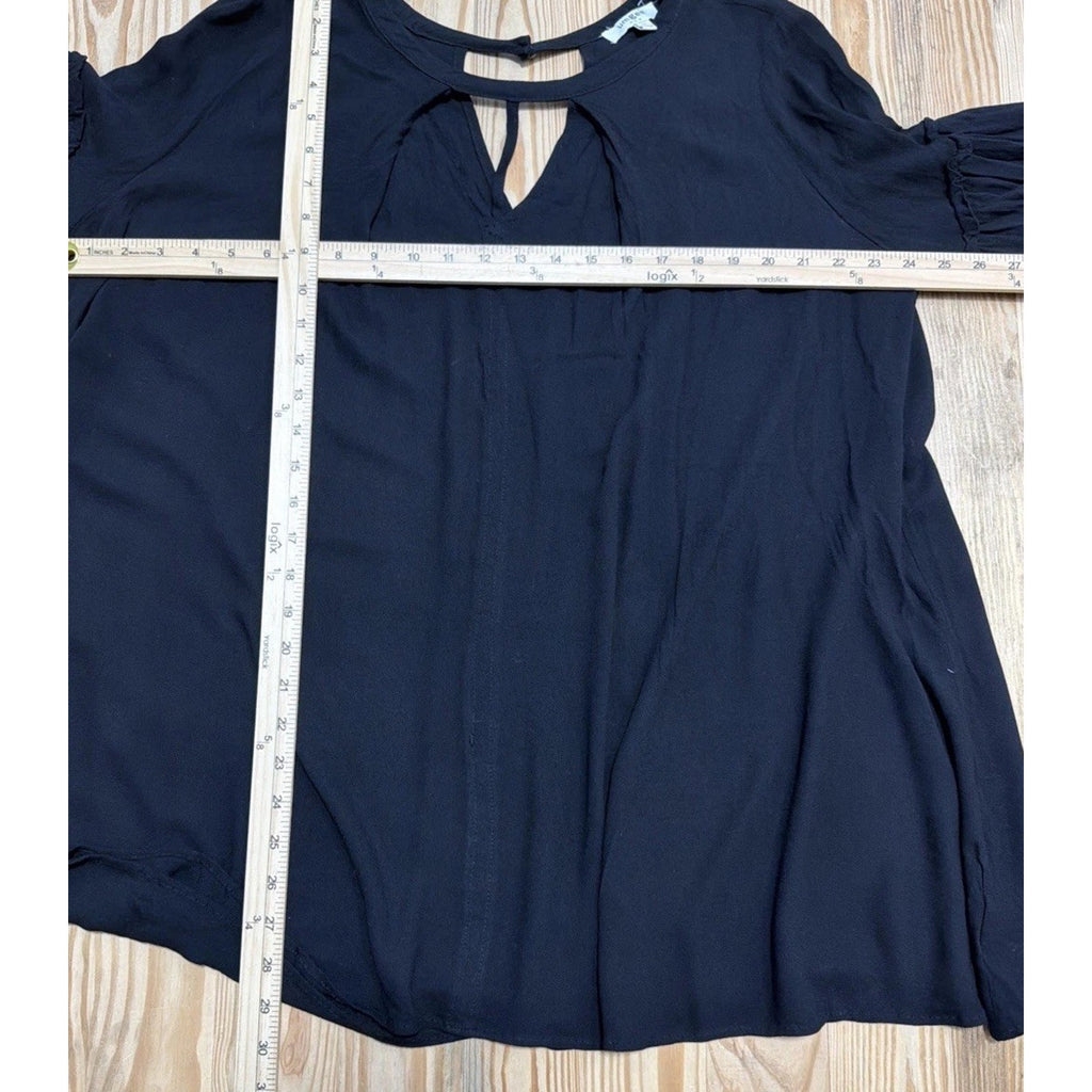 Umgee Tunic Top Women’s M Black Crisscross Front Long Sleeves