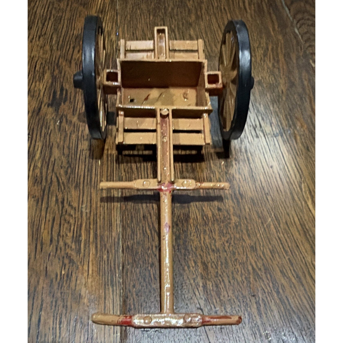 Miniature Artillery Limber Ammunition Wagon Metal Cannon Accessory Tan Black