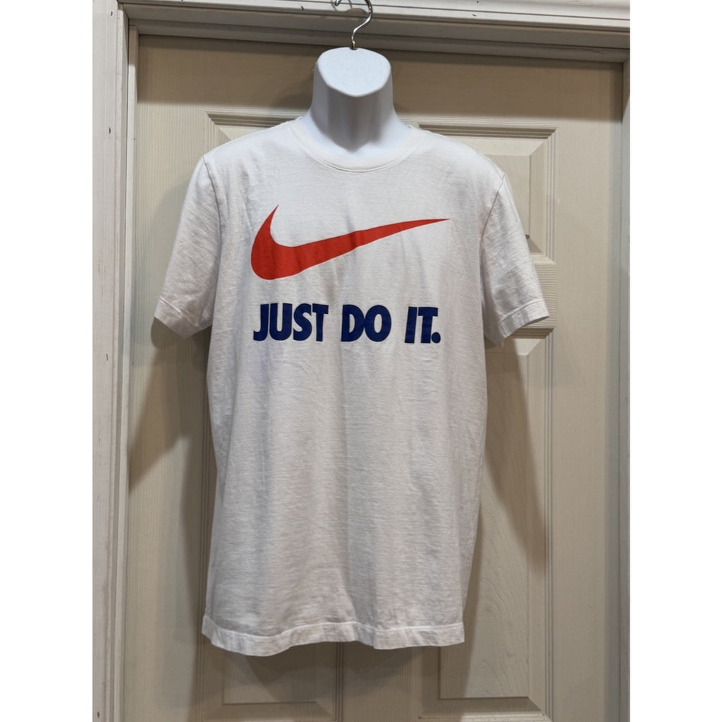 Nike Men's White "Just Dot It" Retro Short Sleeve Crew Neck Tee Size Medium