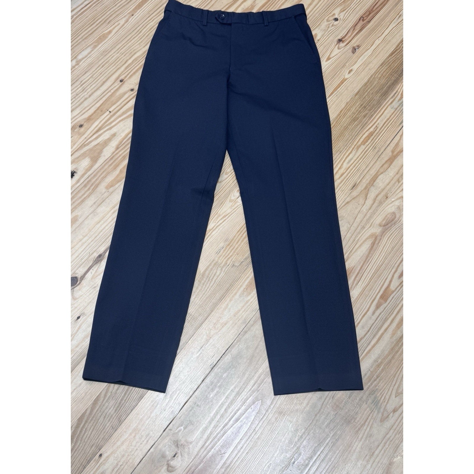 Murphy & Hartelius MH Austin Pilot Aviation Dress Pants Mens 34R Navy Blue Slack