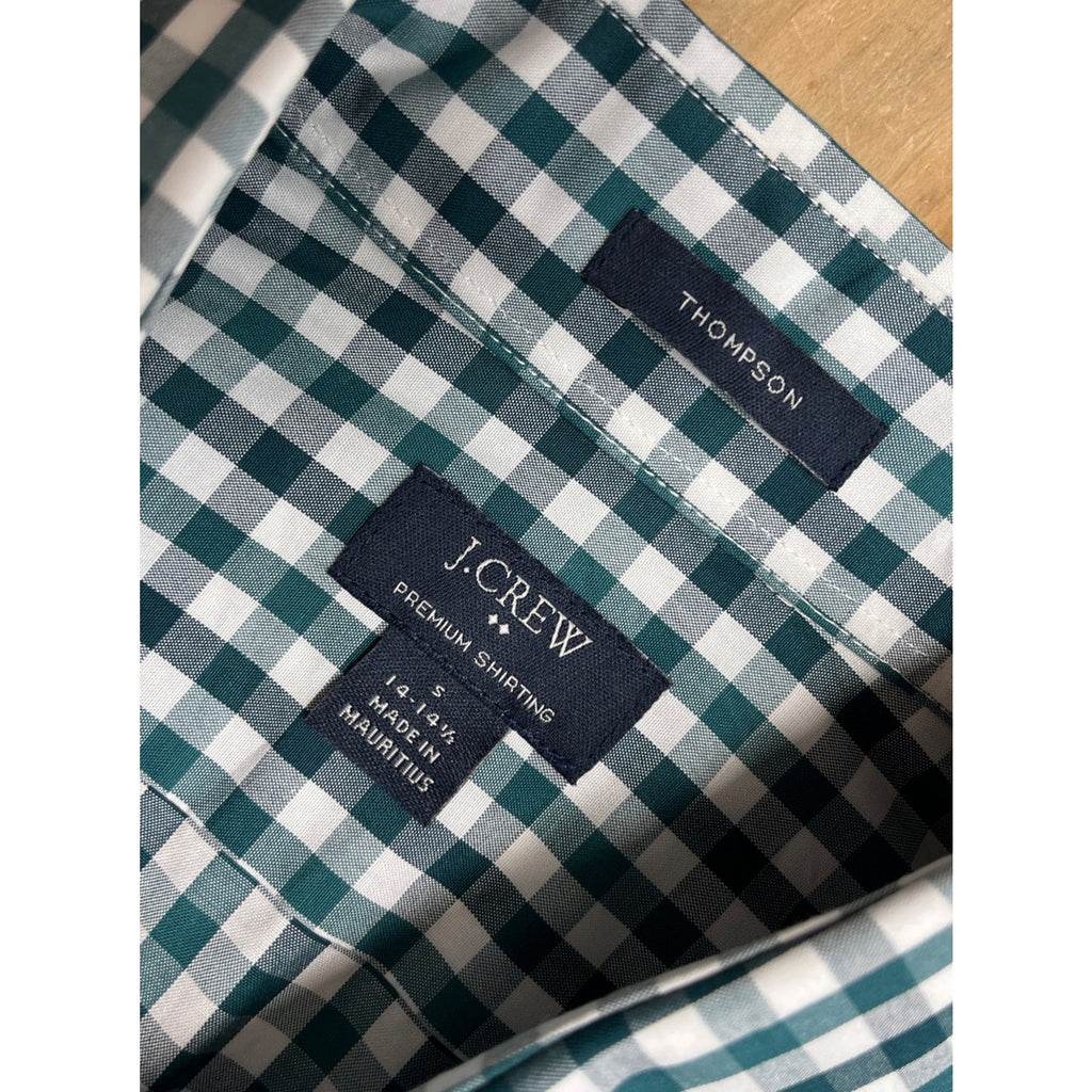 J Crew Thompson Premium Shirting Long Sleeve Lightweight Button Up Green Size S